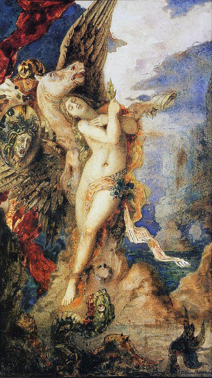 Perseo y Andrómeda, c.1867-69 de Gustave Moreau