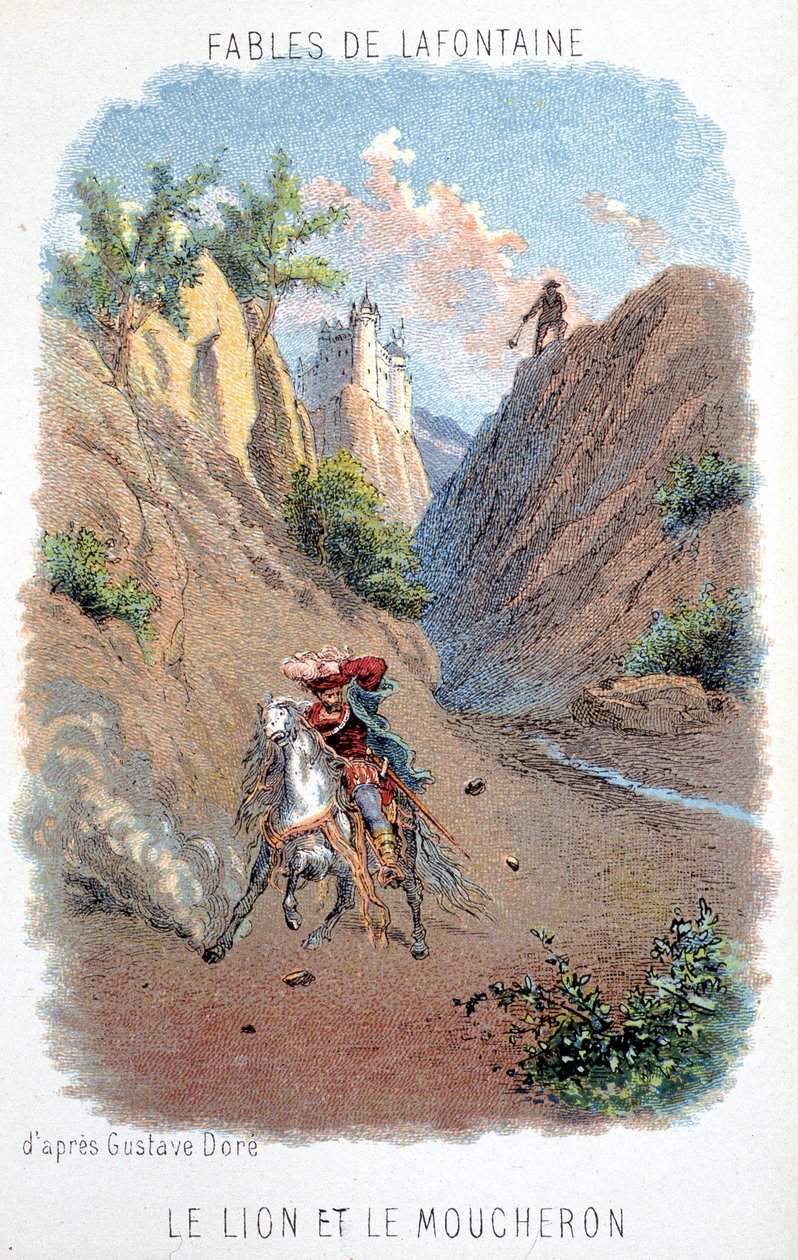Fábulas de La Fontaine: El león y el mosquito, según Gustave Doré de Gustave (after) Dore