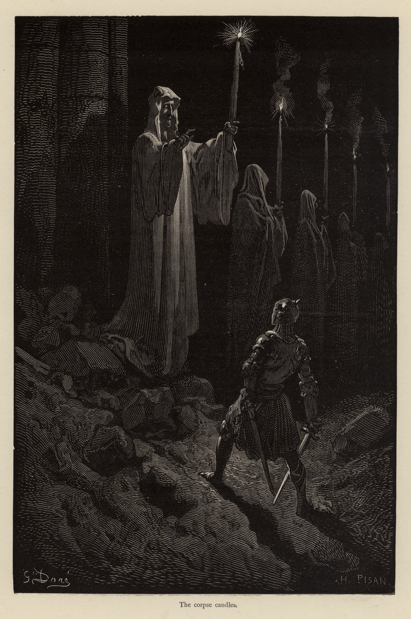 Las velas del cadáver (grabado) de Gustave (after) Dore