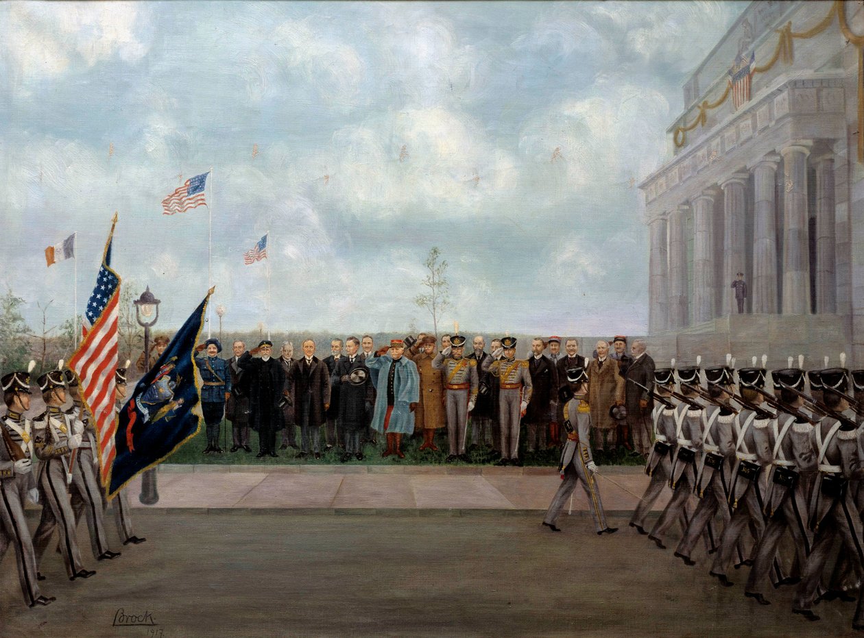 "El mariscal Joffre en misión en Washington" de Gustav Brock (1881-1945). 1917 (óleo sobre lienzo) de Gustave Brock