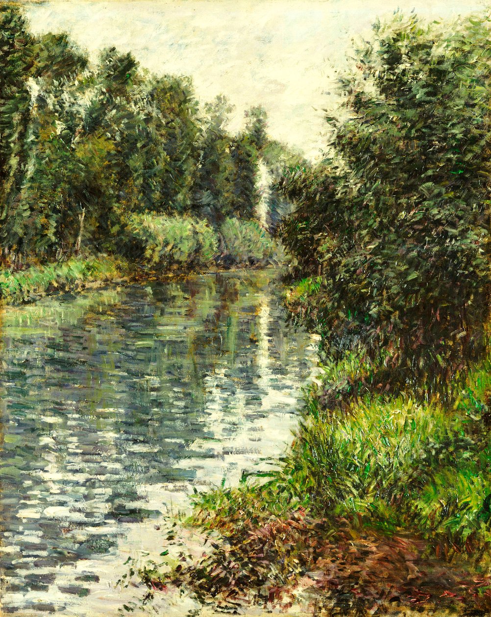 Una pequeña rama del Sena, Argenteuil, 1888-90 de Gustave Caillebotte