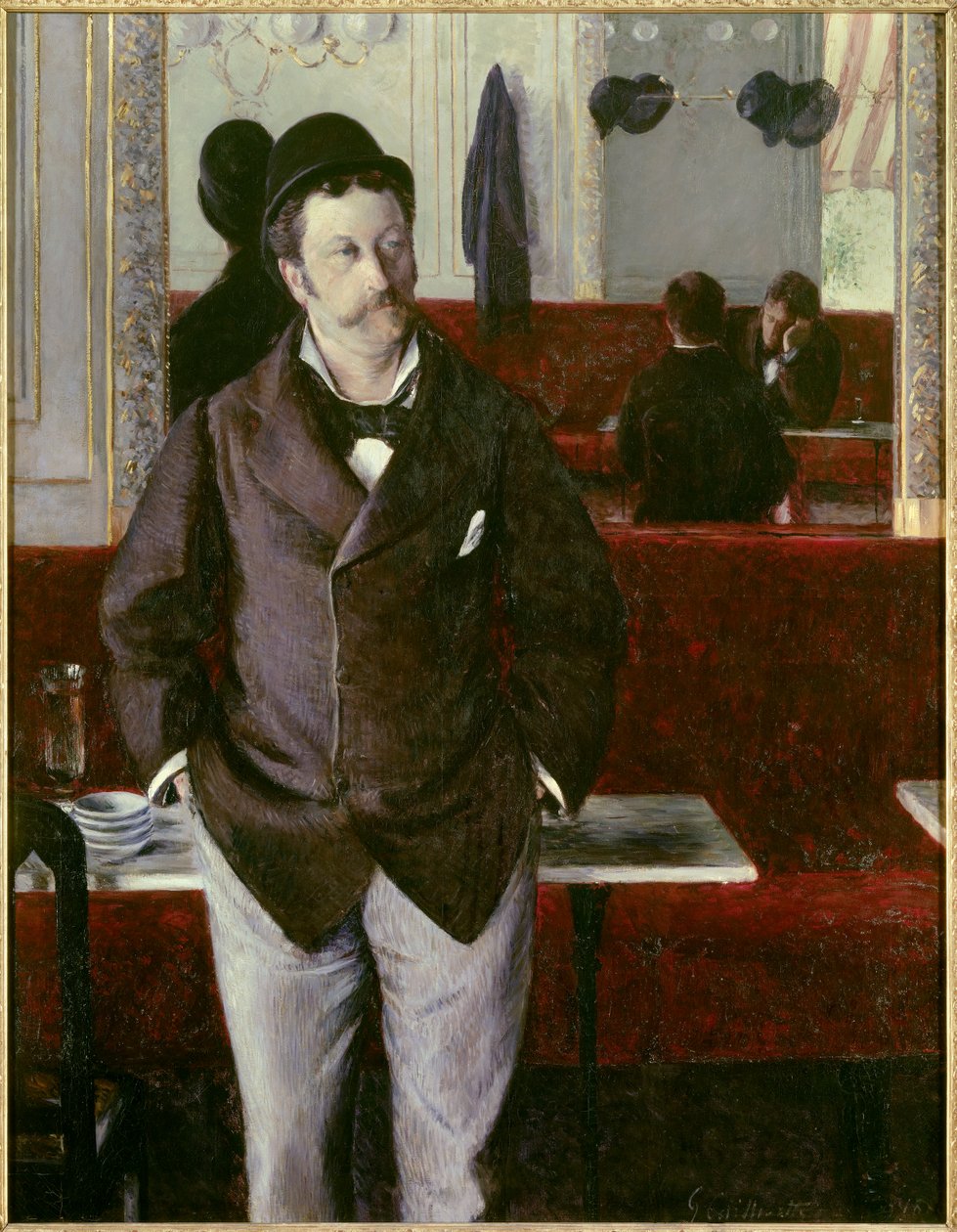En el café. Pintura de Gustave Caillebotte (1848-1894) 1880 Dim. 1,53x1,14 m Rouen, museo de Bellas Artes de Gustave Caillebotte