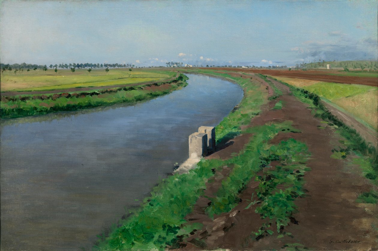Orillas de un canal, cerca de Nápoles de Gustave Caillebotte