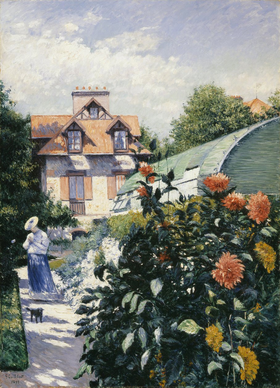 Dalias, Jardín en Petit Gennevilliers de Gustave Caillebotte