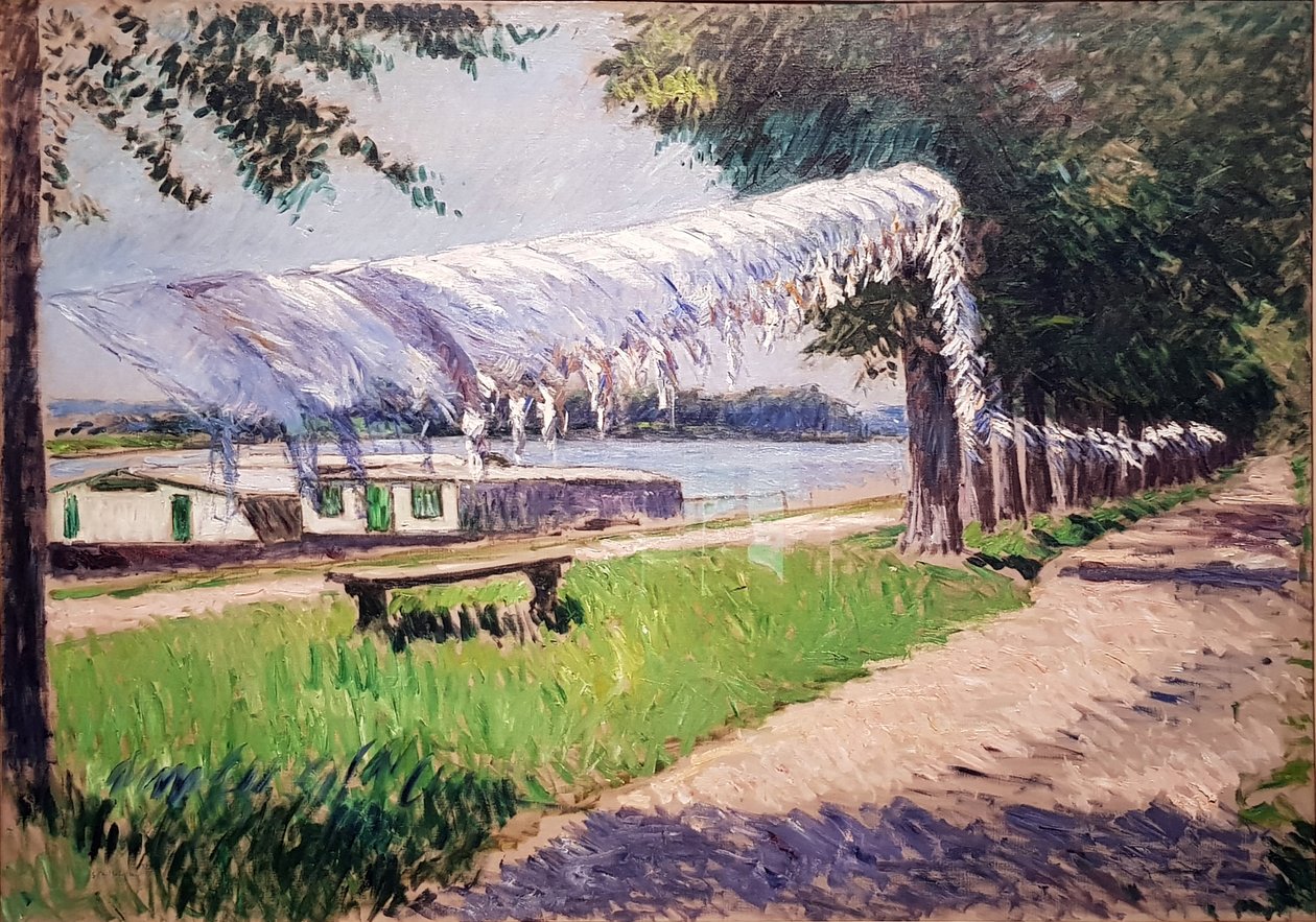 Secar la ropa a orillas del Sena de Gustave Caillebotte