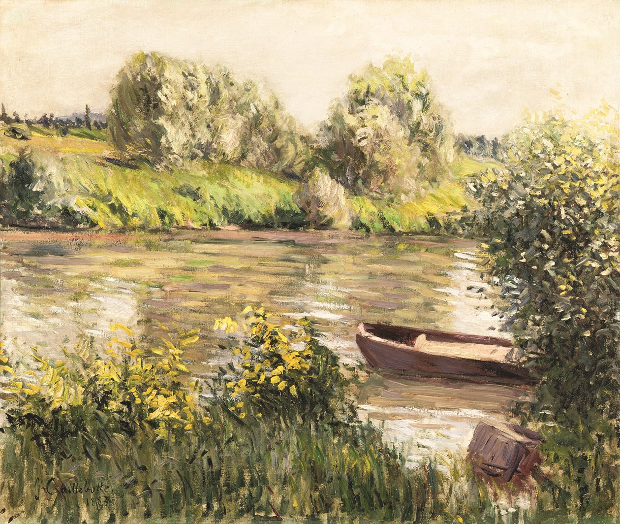 Francés: Barque près de la rive, effet d