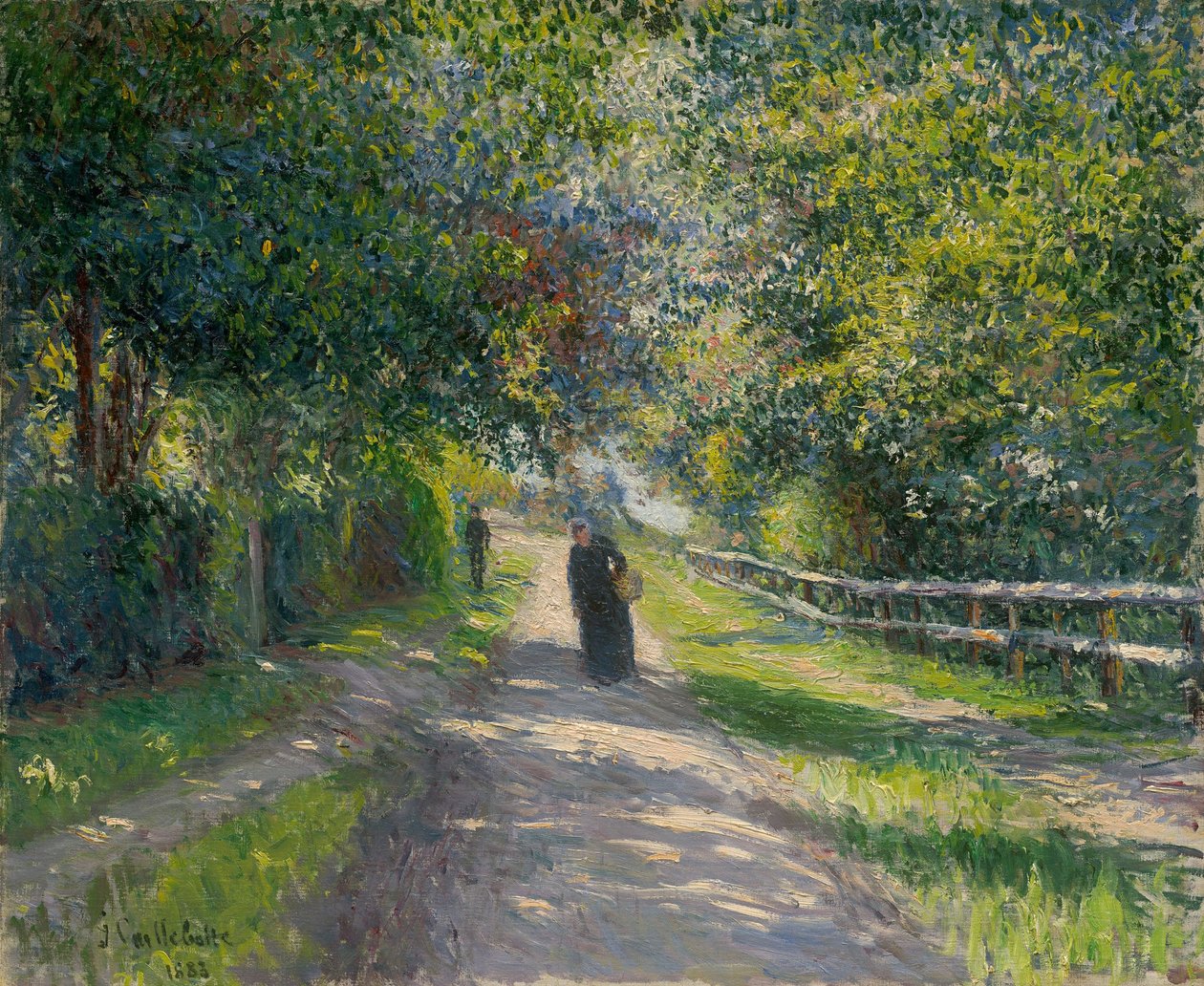 Alemán: Allee der Villa des Fleurs en Trouville Avenida de la Villa des Fleurs en Trouville de Gustave Caillebotte