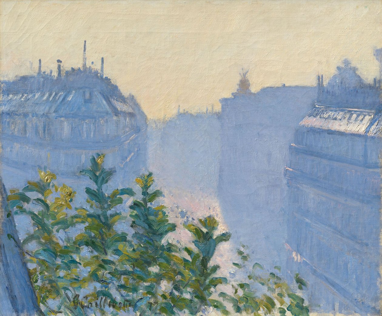 Alemán:  Rue Halévy, Blick von einem Balkon Rue Halévy, Vista desde un balcón de Gustave Caillebotte
