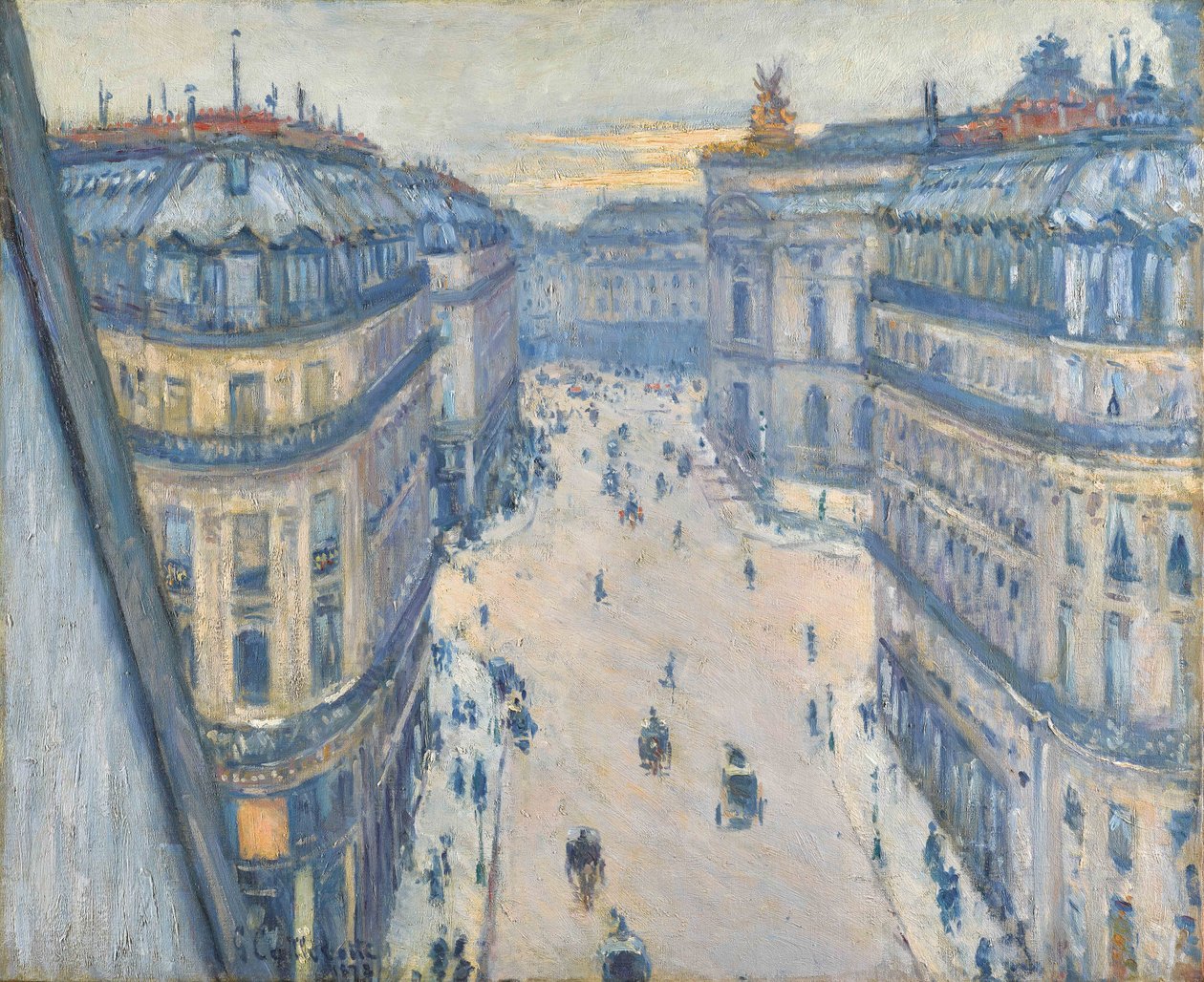 Calle Halévy, vista desde la séptima planta de Gustave Caillebotte