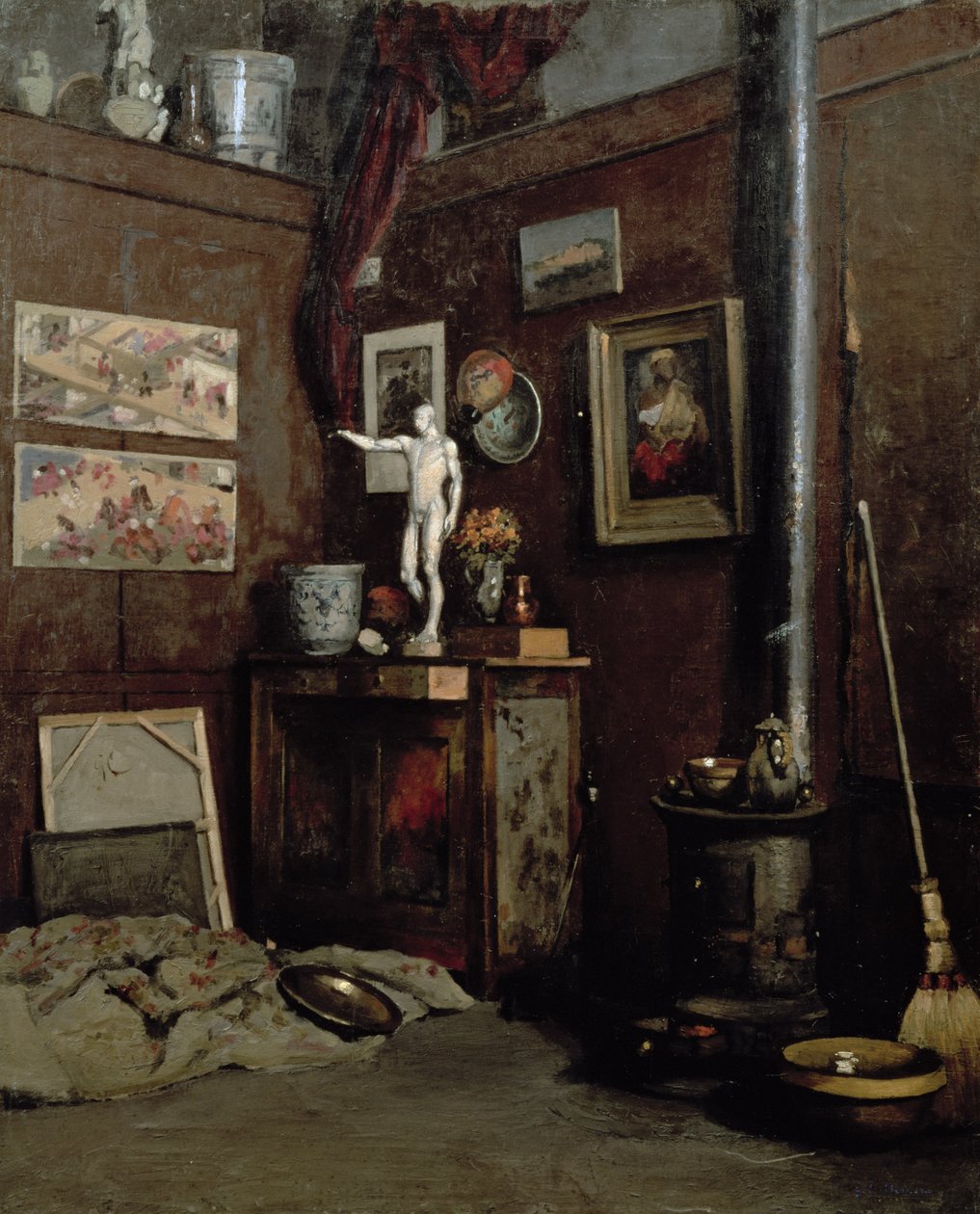 Interior de un estudio de Gustave Caillebotte