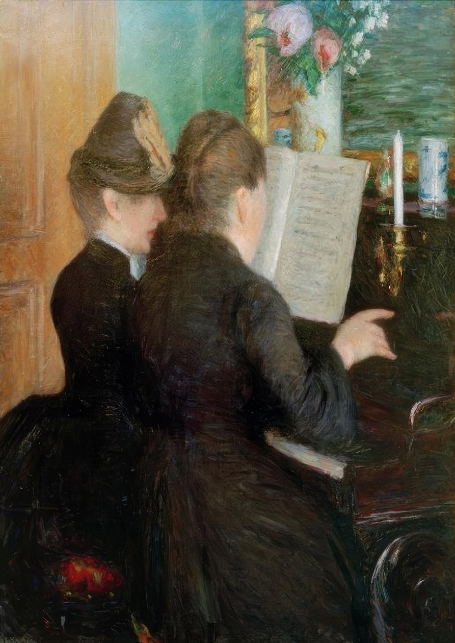 La lección de piano de Gustave Caillebotte