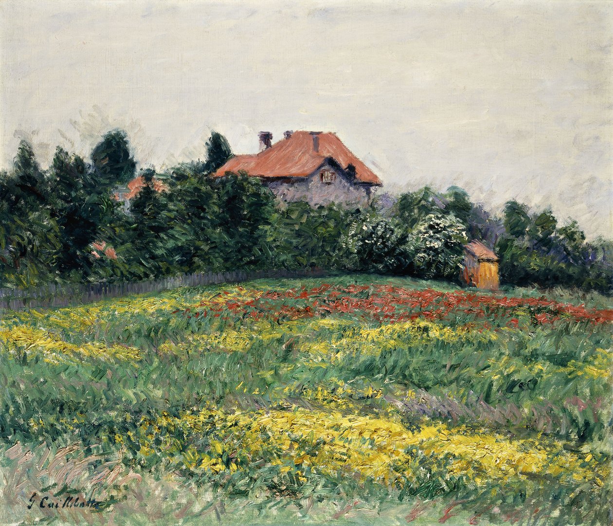 Paisaje en Normandía; Paysage en Normandie, 1884 de Gustave Caillebotte