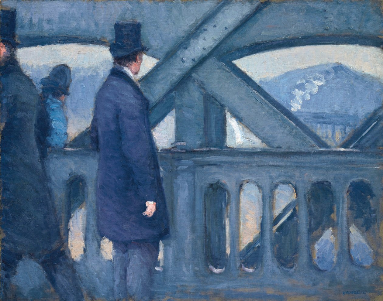 En el Puente de Europa de Gustave Caillebotte