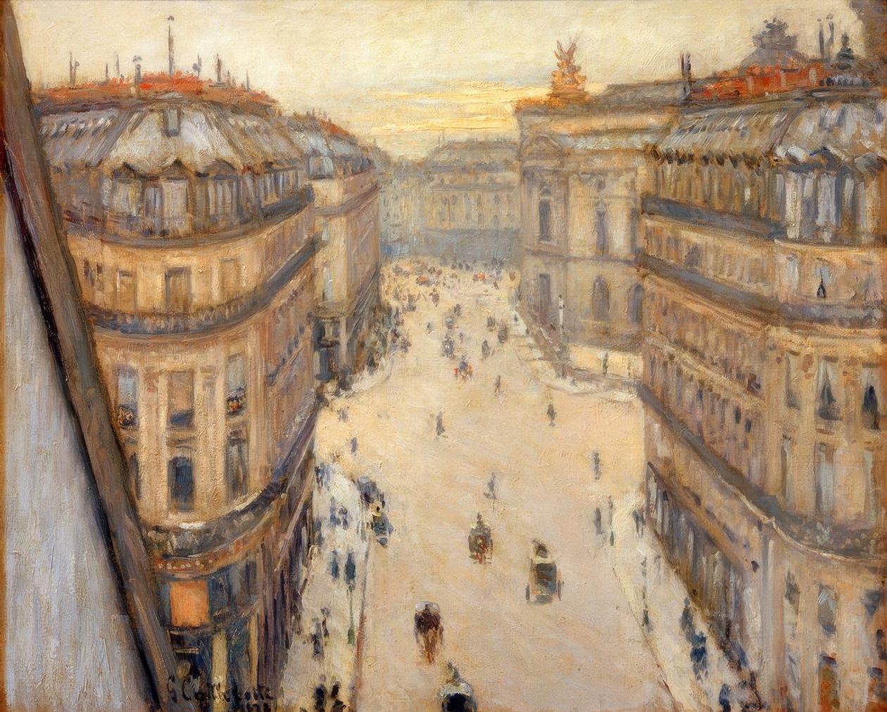 Calle Halévy, vista desde un sexto piso de Gustave Caillebotte