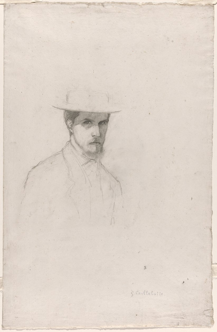 Autorretrato con sombrero de Gustave Caillebotte