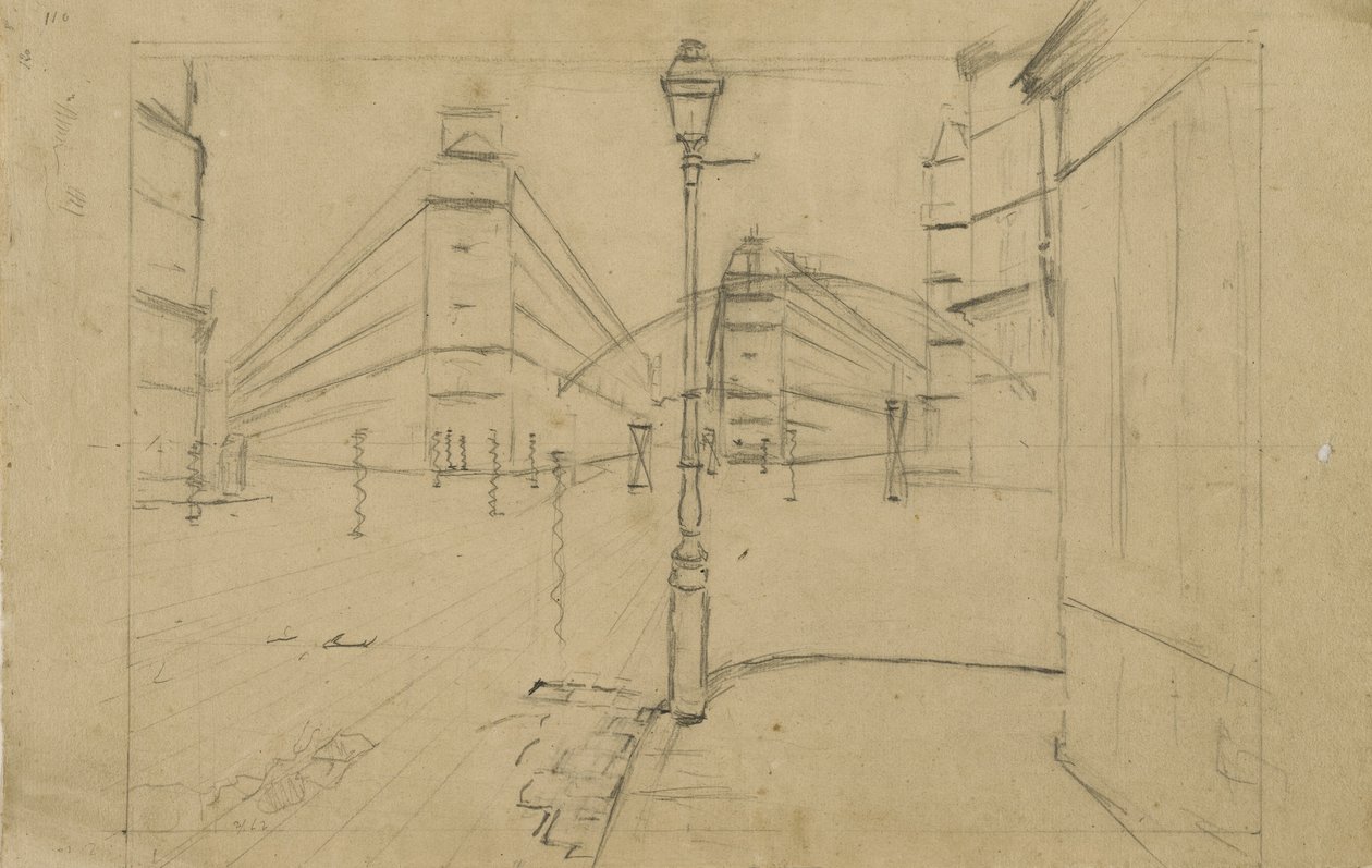 Estudio para Calle de París, Día Lluvioso, 1877 de Gustave Caillebotte