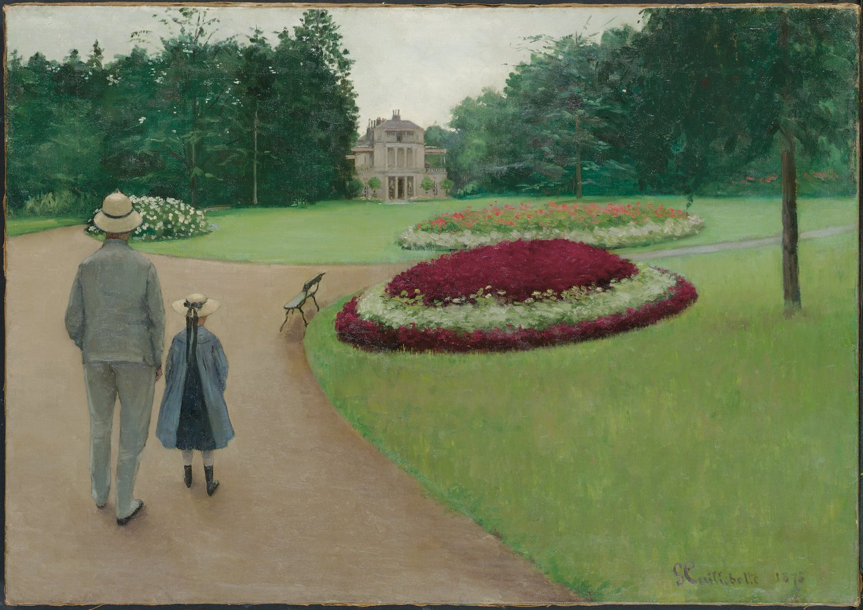 El parque de la propiedad Caillebotte en Yerres, 1875 de Gustave Caillebotte
