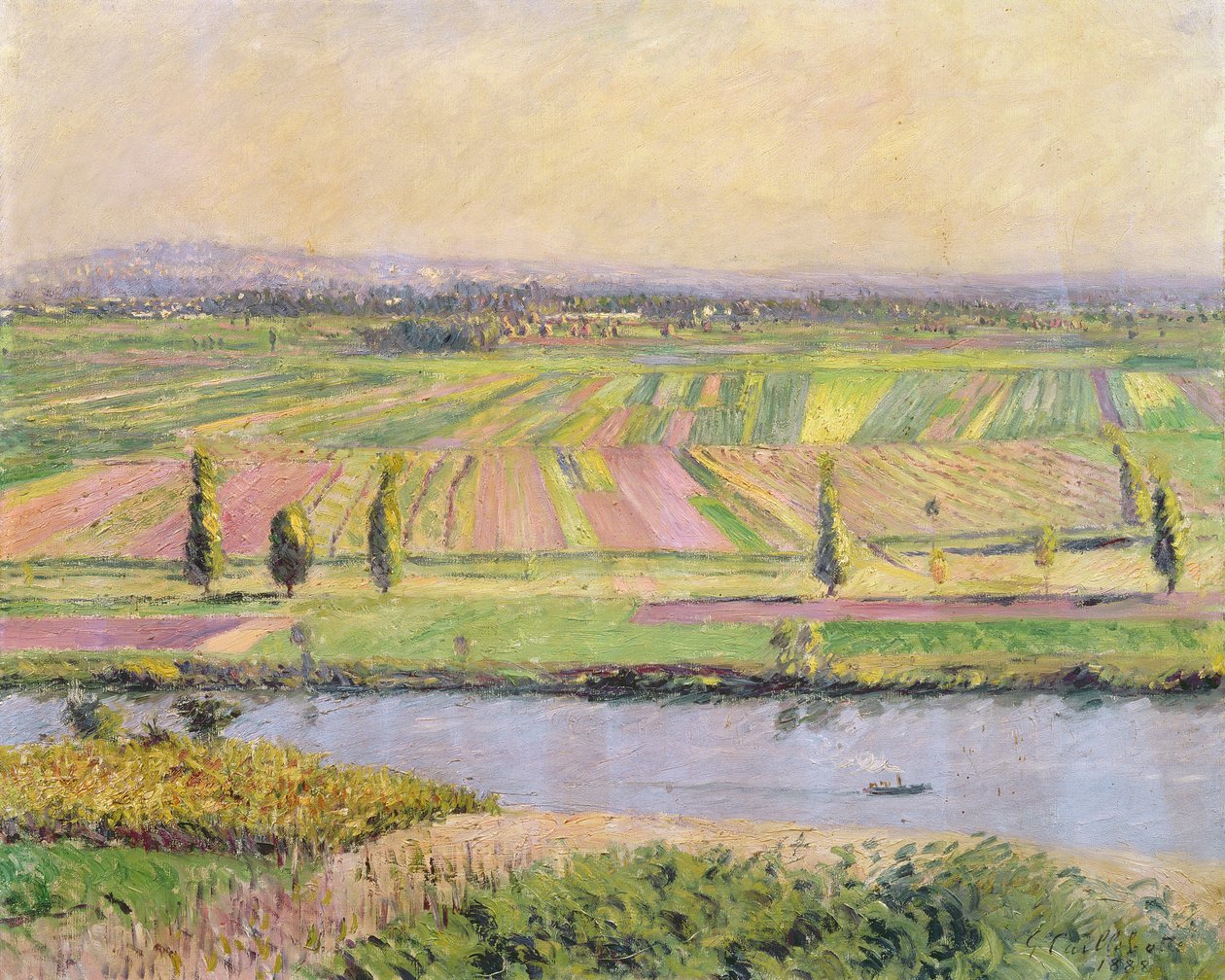 La llanura de Gennevilliers desde las colinas de Argenteuil, 1888 de Gustave Caillebotte