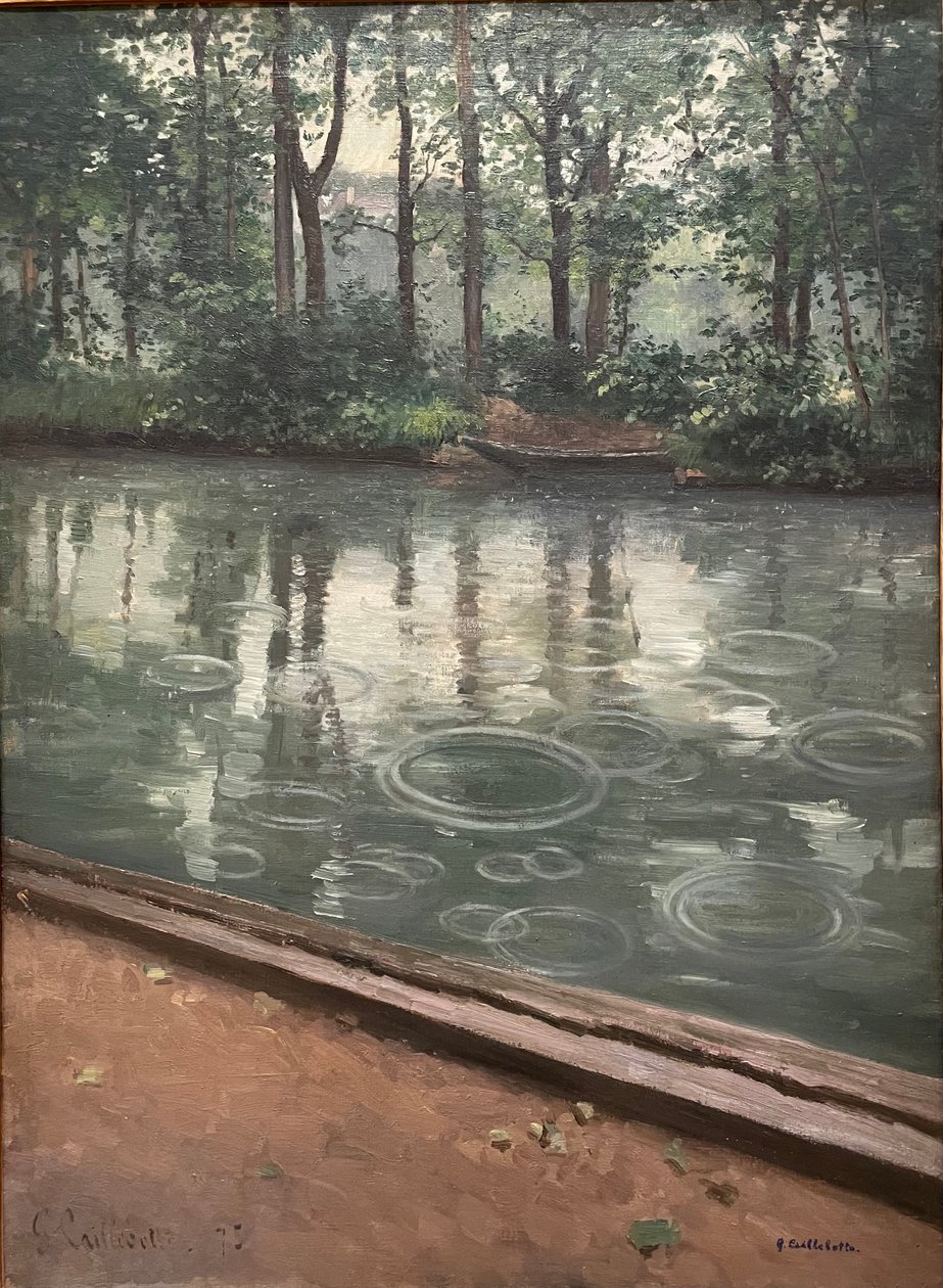 Los Yerres, efecto de la lluvia, 1875. Gustave Caillebotte de Gustave Caillebotte