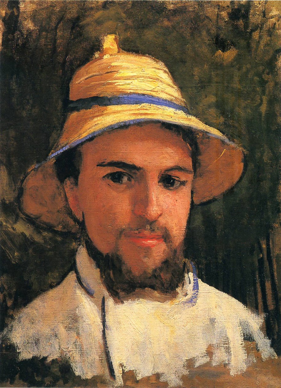 autorretrato con sombrero de paja de Gustave Caillebotte