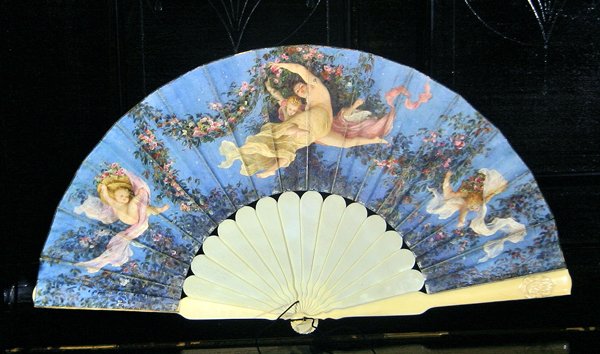 Abanico pintado para Louise Bary, esposa de Charles Garnier de Gustave Clarence Rodolphe Boulanger