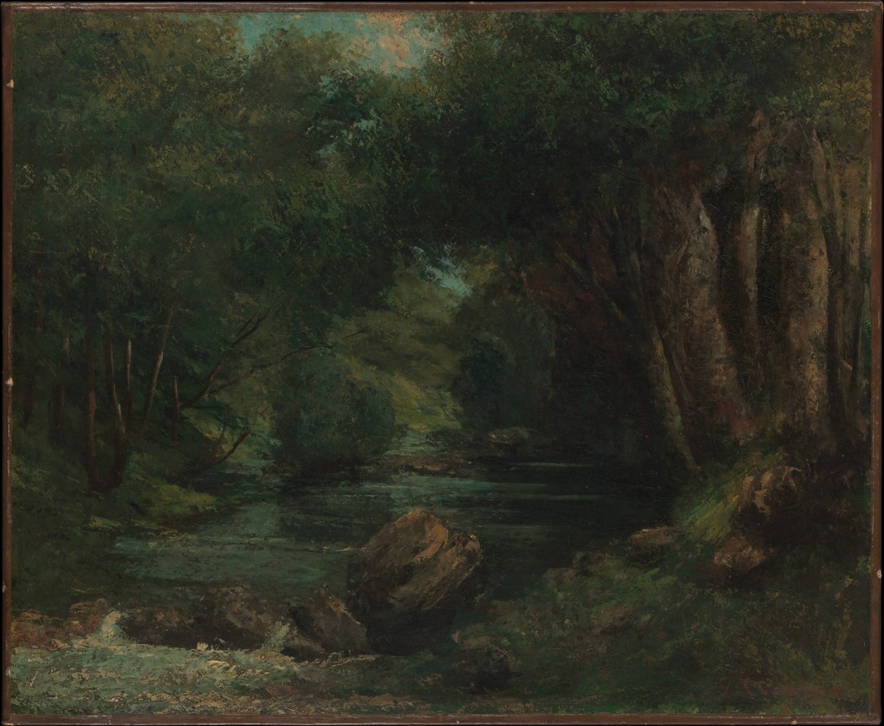 Un arroyo en el bosque de Gustave Courbet