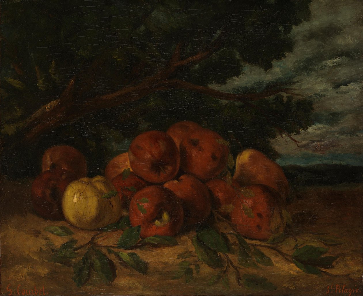 Bodegón con manzanas de Gustave Courbet