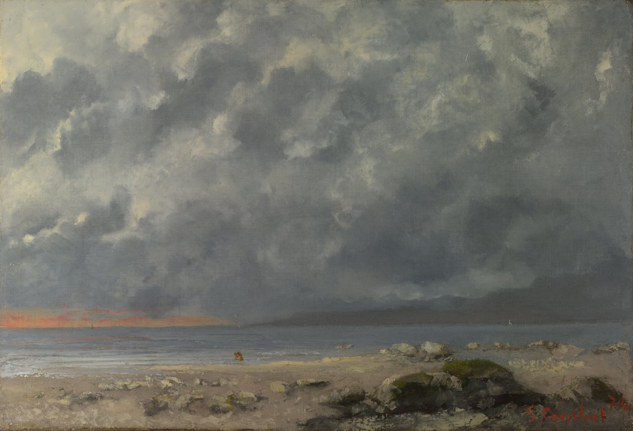 Escena de playa de Gustave Courbet