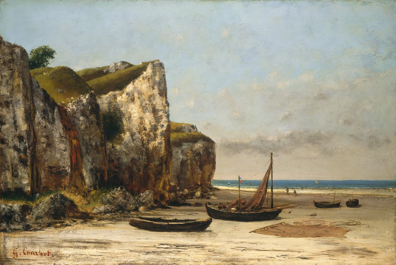 Playa en Normandía de Gustave Courbet