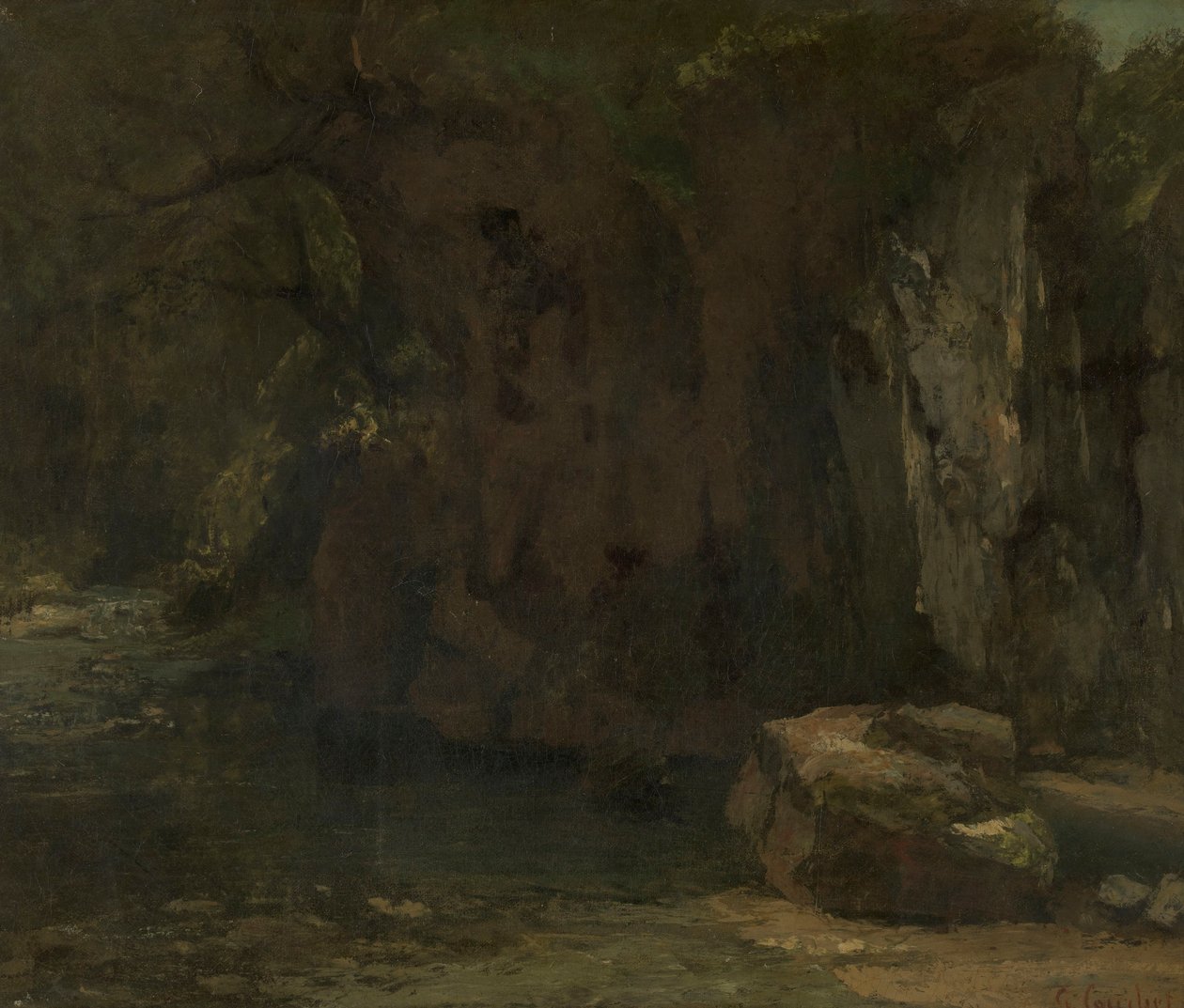Las rocas de La Loue de Gustave Courbet