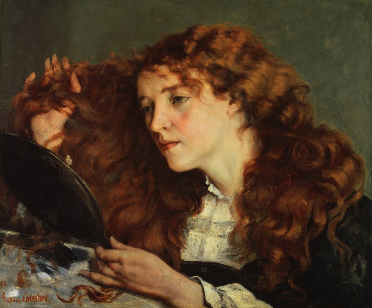 En francés:  Jo, la belle Irlandaise Jo, la bella irlandesa de Gustave Courbet