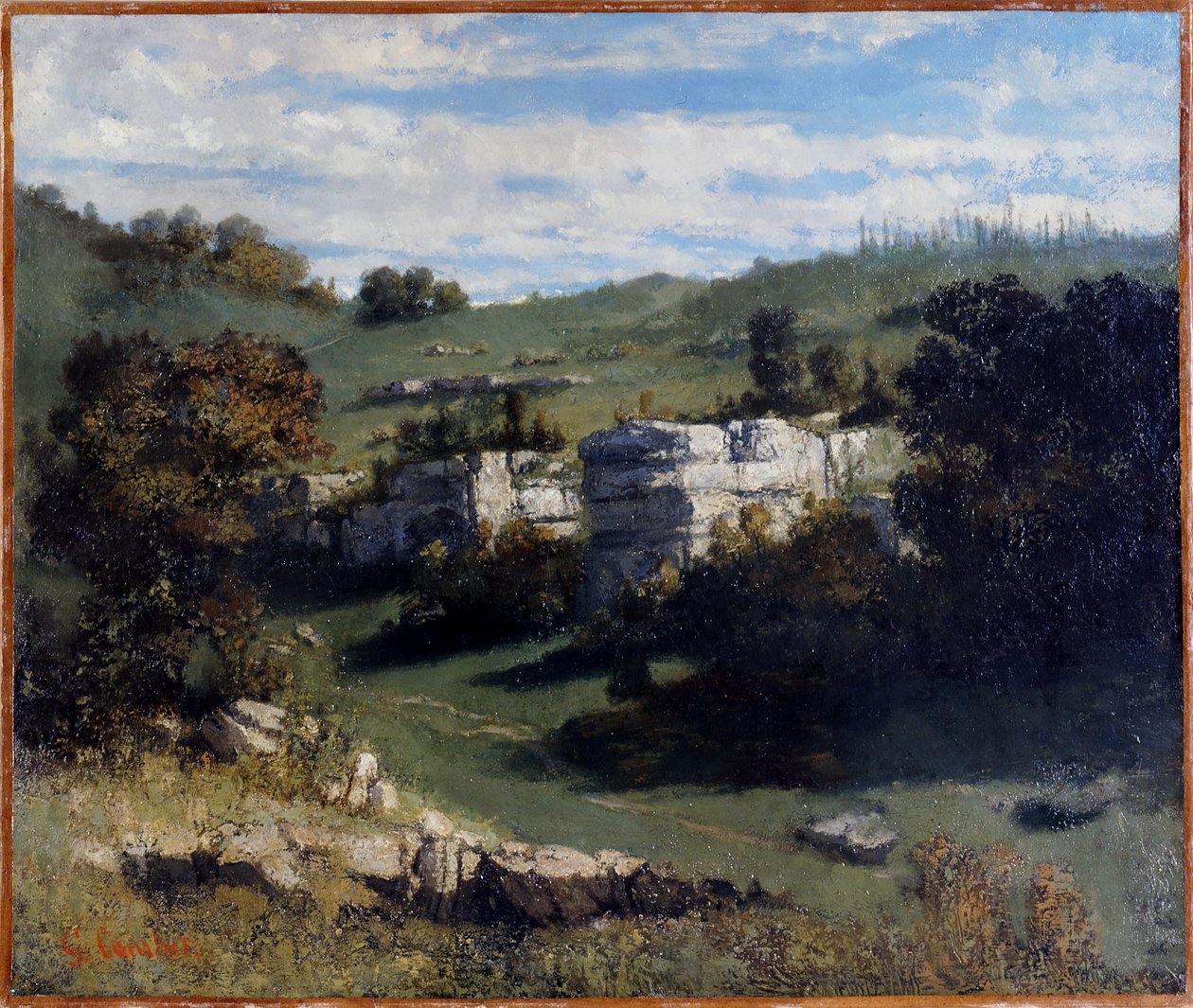 Francés: Paysage du Jura
Alemán: Landschaft des Jura de Gustave Courbet