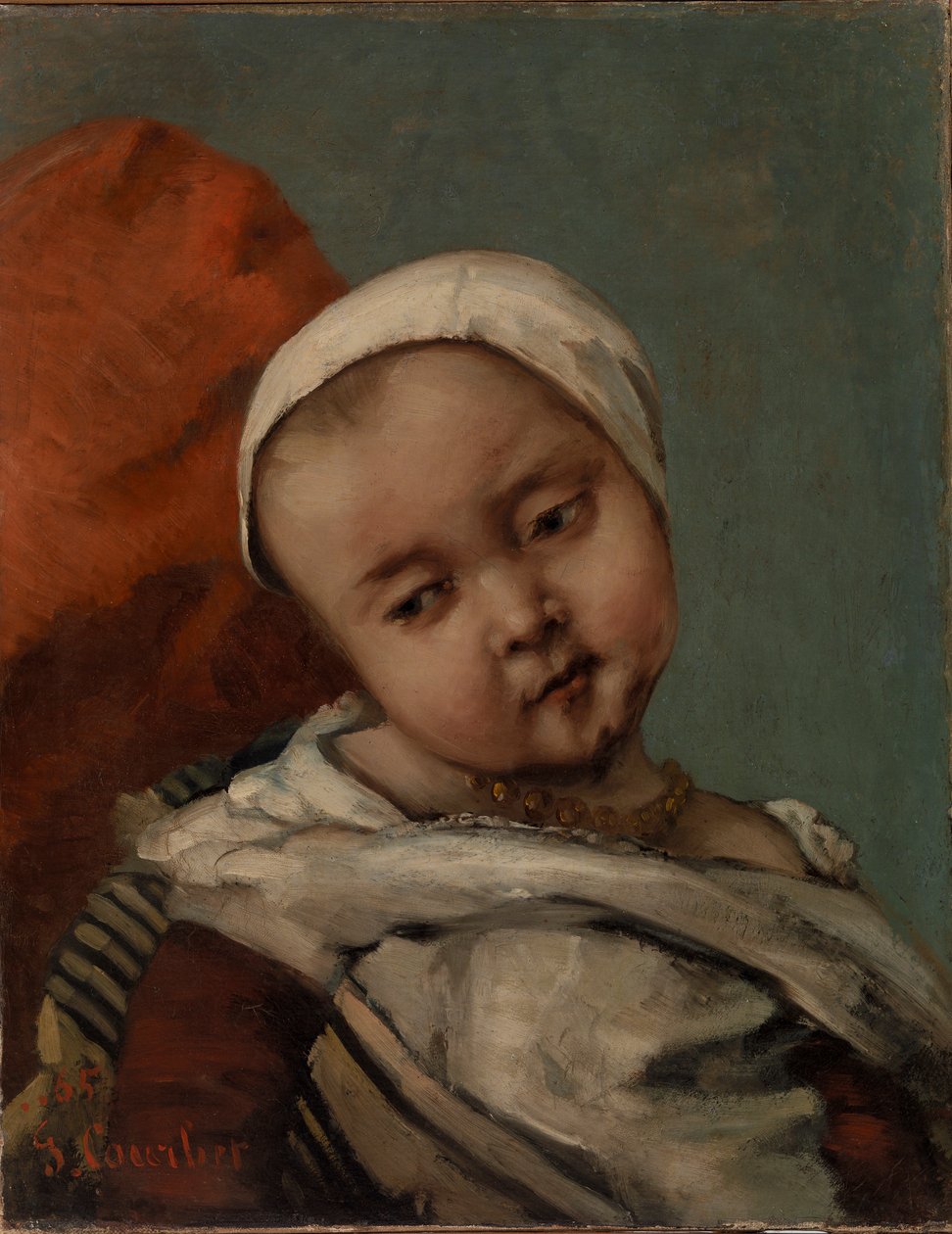 cabeza de bebe de Gustave Courbet