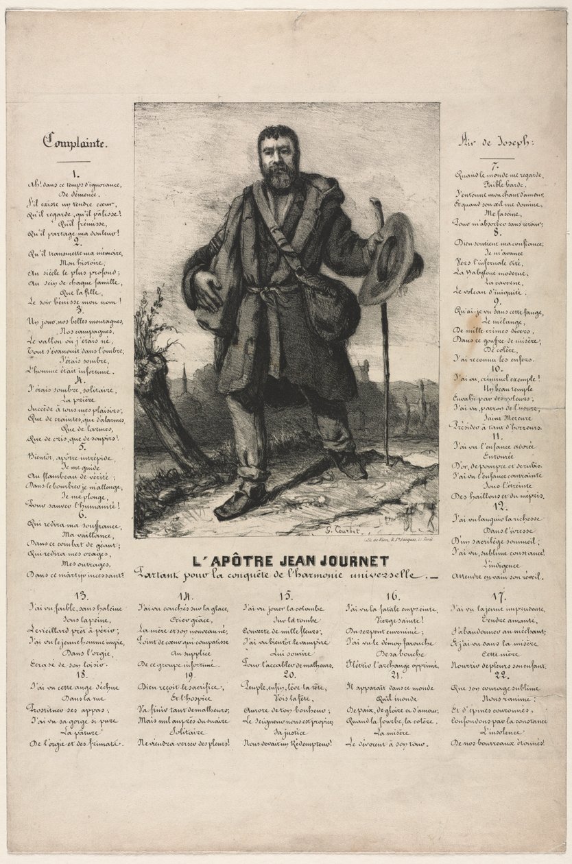 Jean Journet partiendo para la conquista de la armonía universal de Gustave Courbet