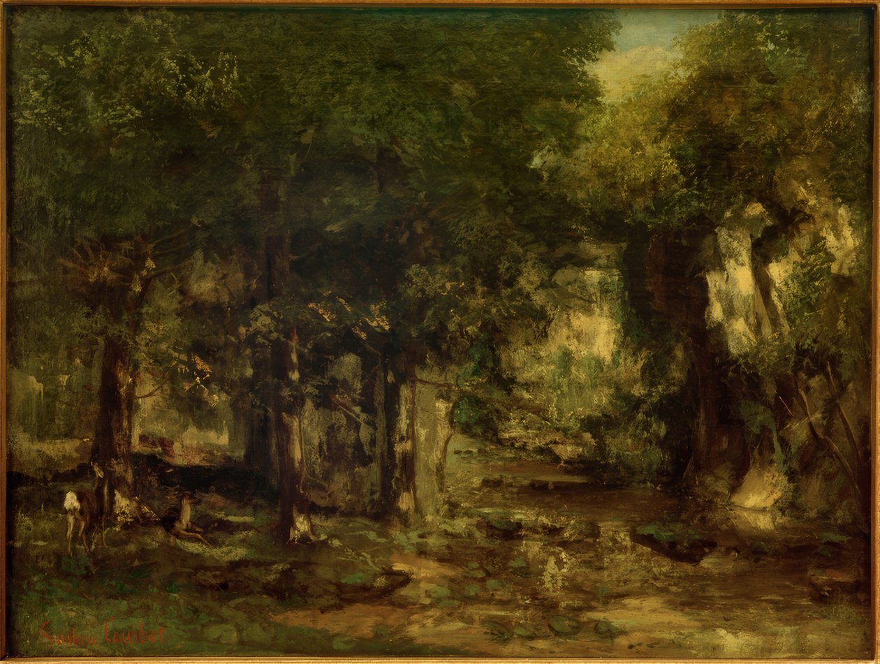 El refugio de los ciervos en el arroyo de Plaisir-Fontaine de Gustave Courbet