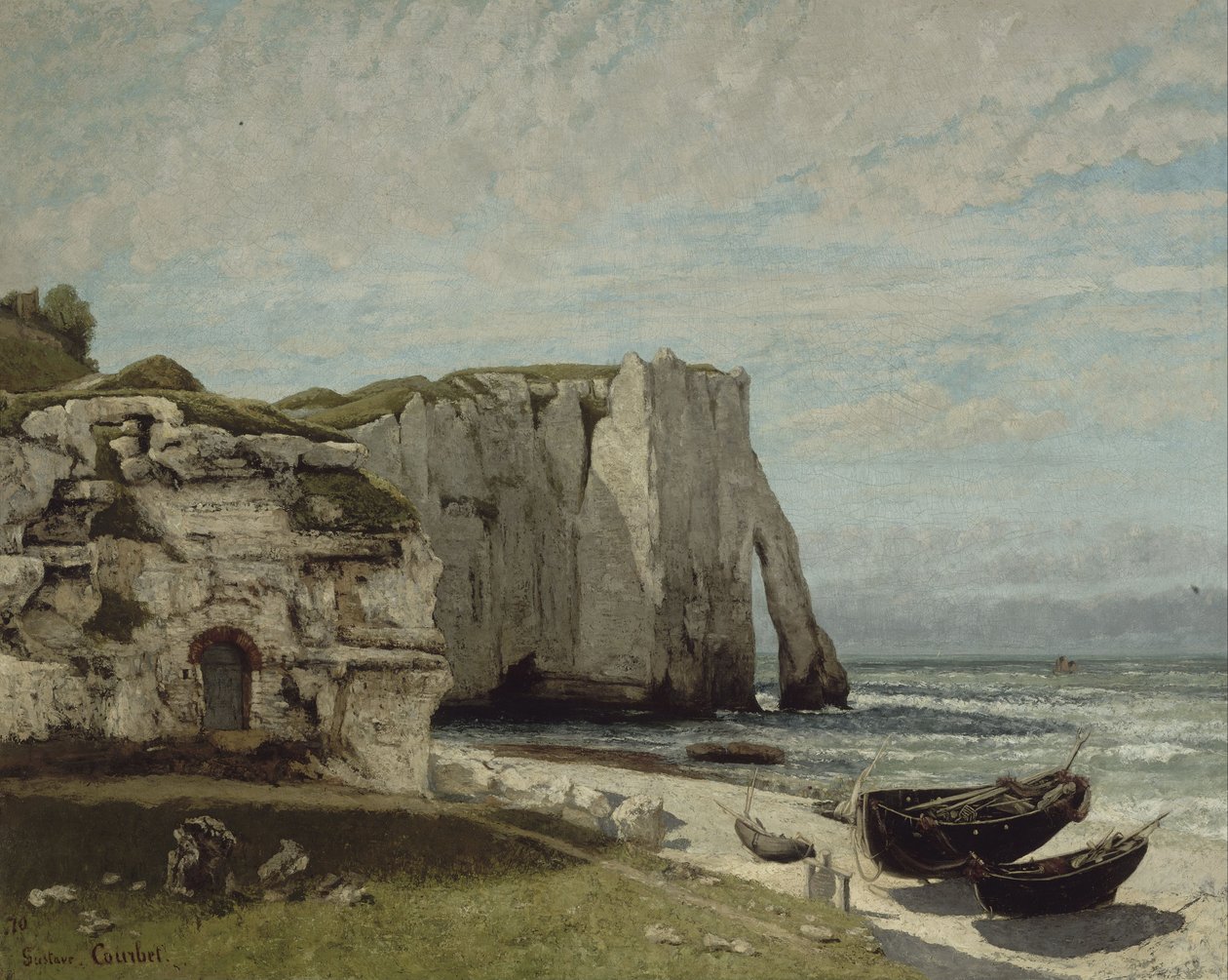 Los acantilados de Etretat tras la tormenta de Gustave Courbet