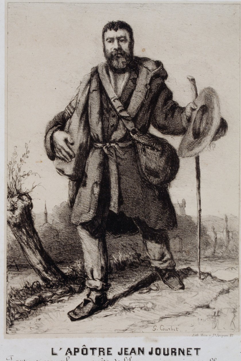 El apóstol Jean Journet parte a la conquista de la armonía universal de Gustave Courbet