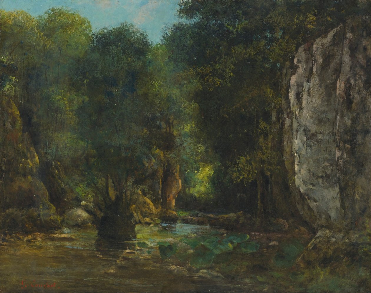 Le Puits Noir (las gargantas del Loue) de Gustave Courbet