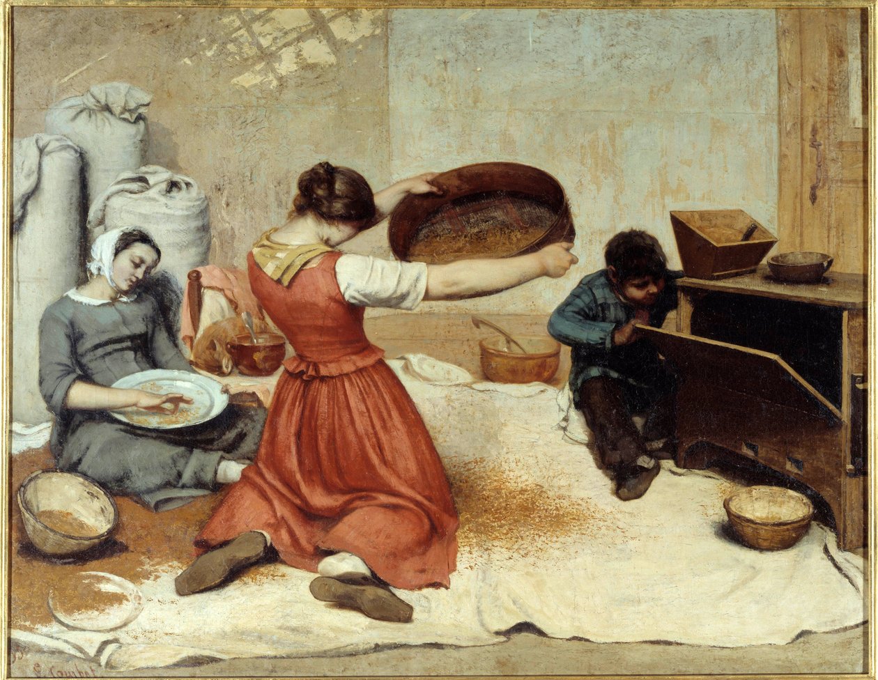 Las cribadoras de trigo de Gustave Courbet