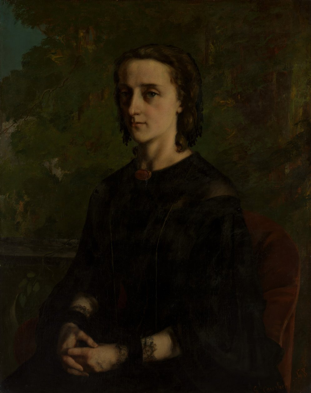 Madame Frederic Breyer Fanny Hélène Van Bruyssel, 1830-1894, 1858 de Gustave Courbet