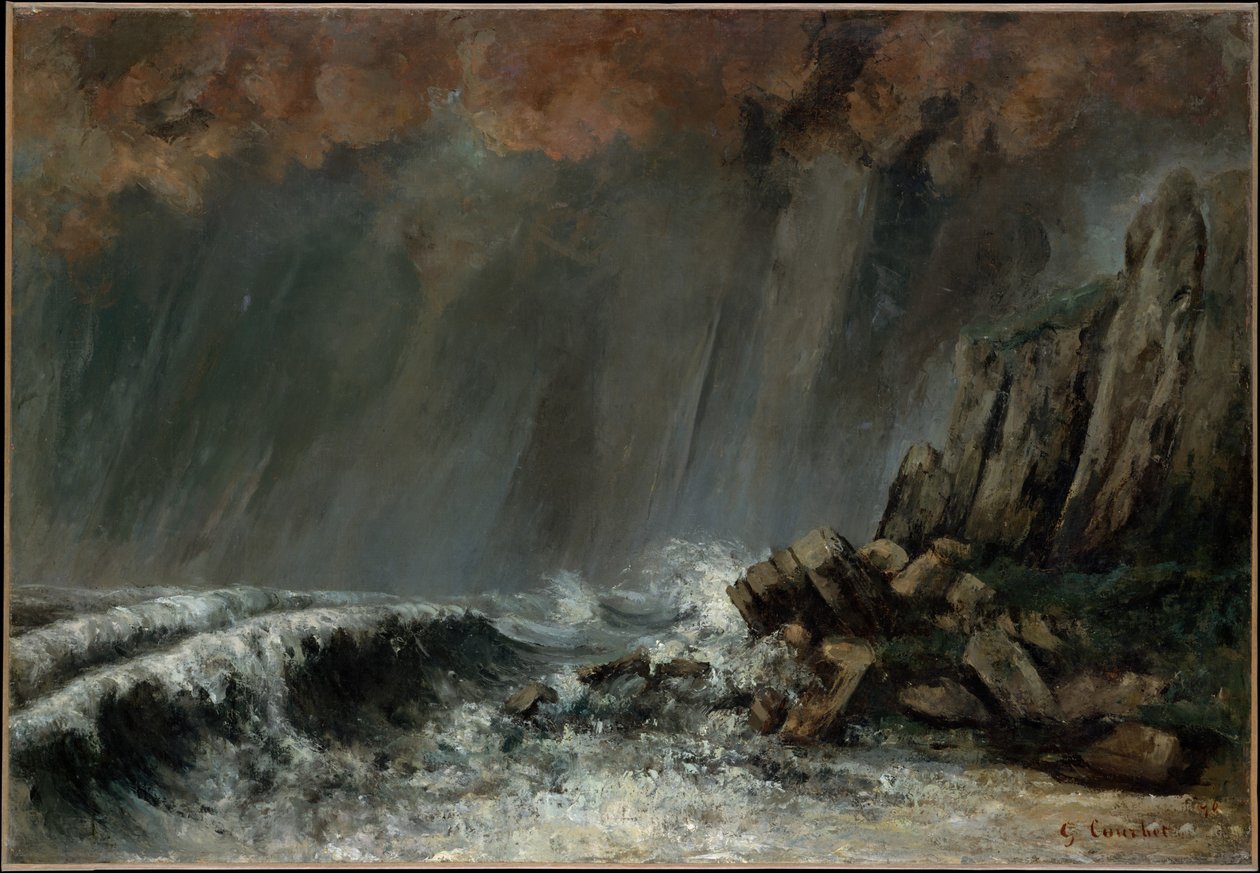 Marina: La tromba marina de Gustave Courbet