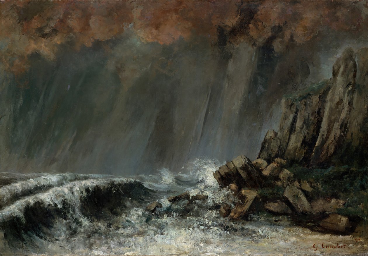 Marina: El torbellino, 1870 de Gustave Courbet
