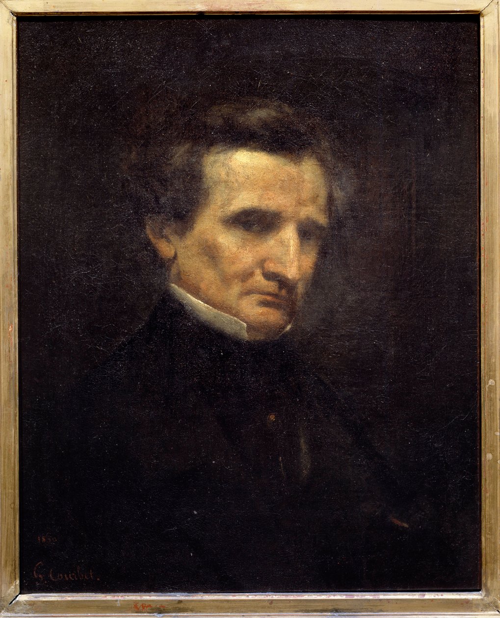 Retrato de Hector Berlioz (1803-1869), compositor francés. de Gustave Courbet