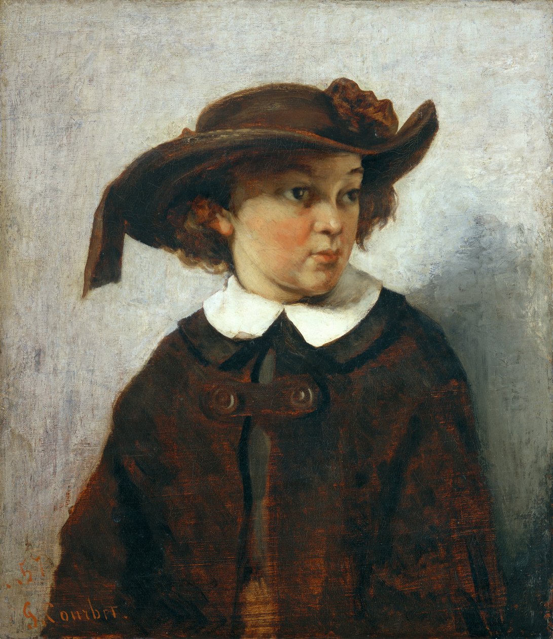 Retrato de una joven de Gustave Courbet