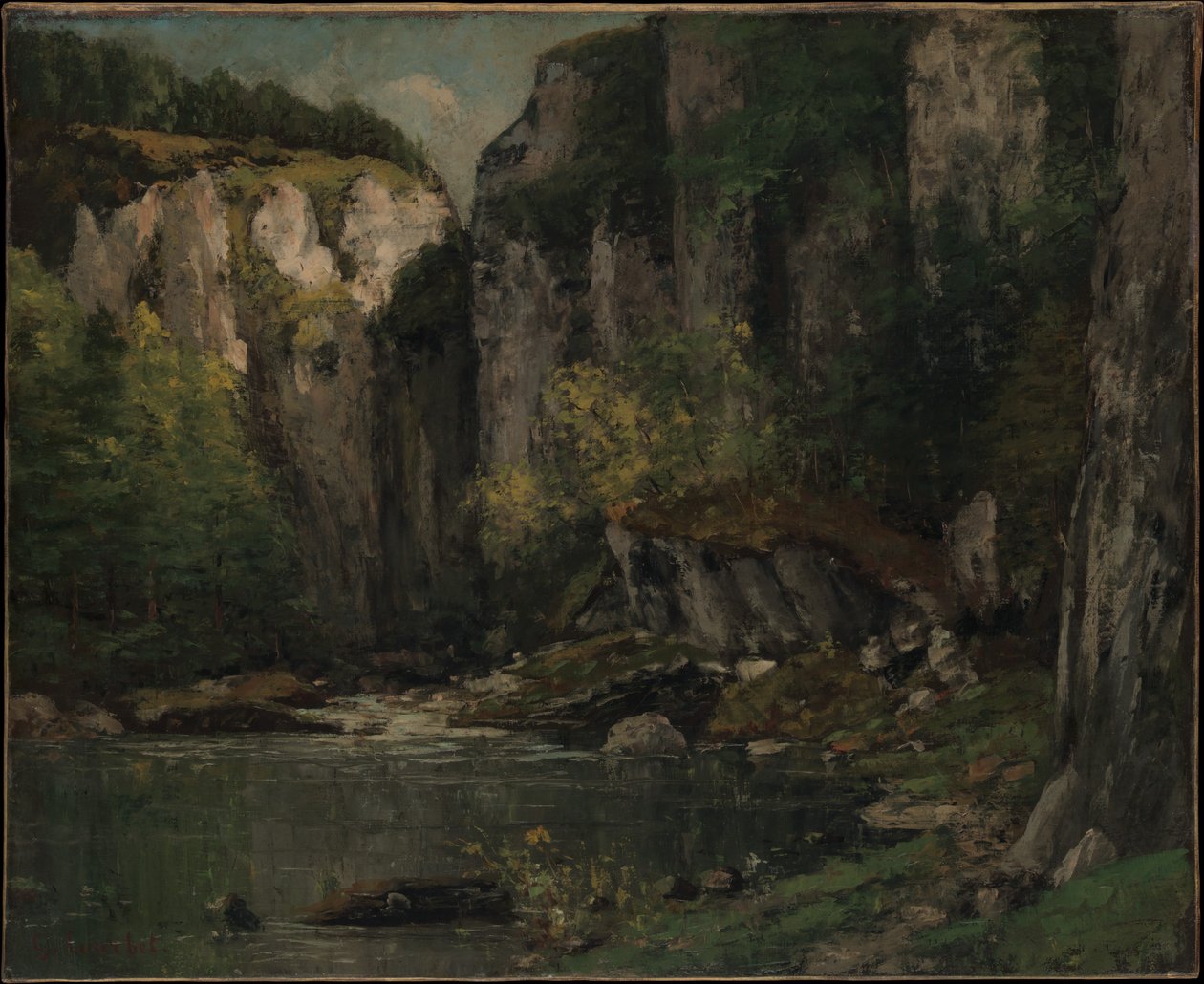 Río y rocas de Gustave Courbet
