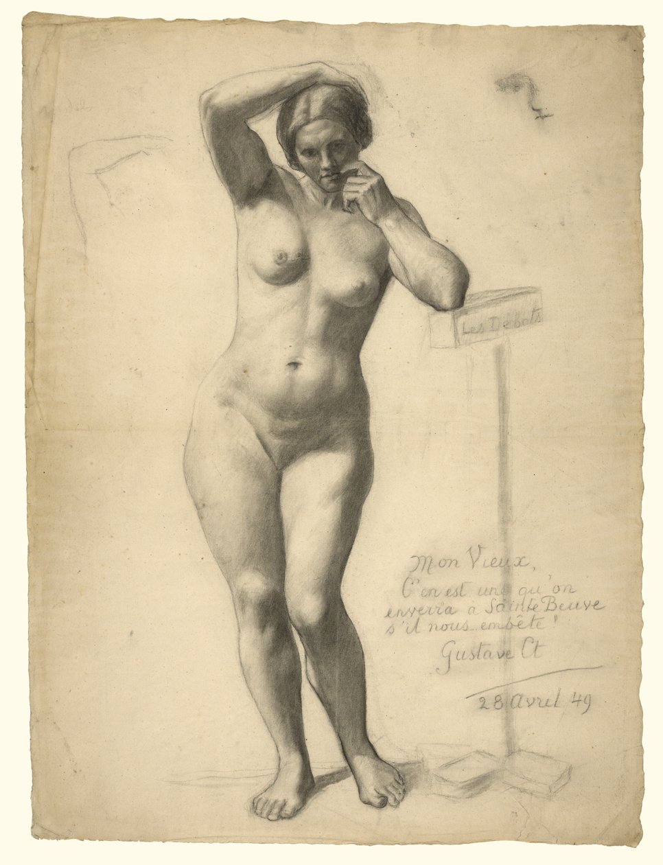 Desnudo femenino de pie de Gustave Courbet