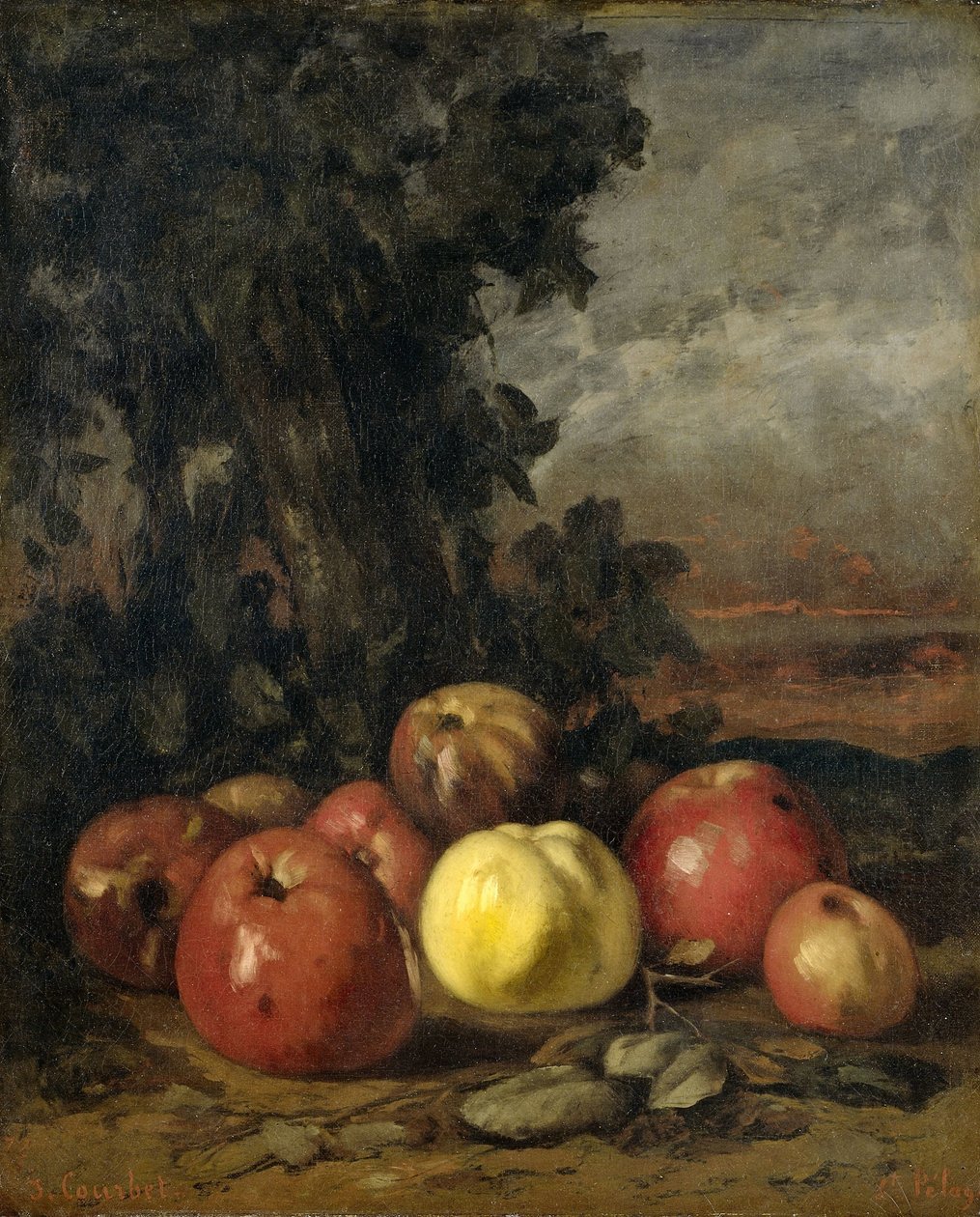 Bodegón con manzanas de Gustave Courbet