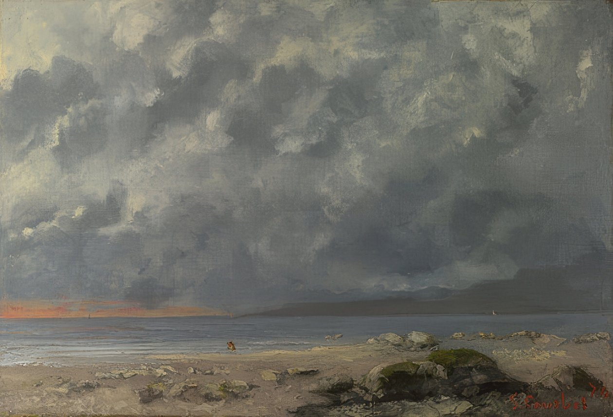 Escena de playa de Gustave Courbet