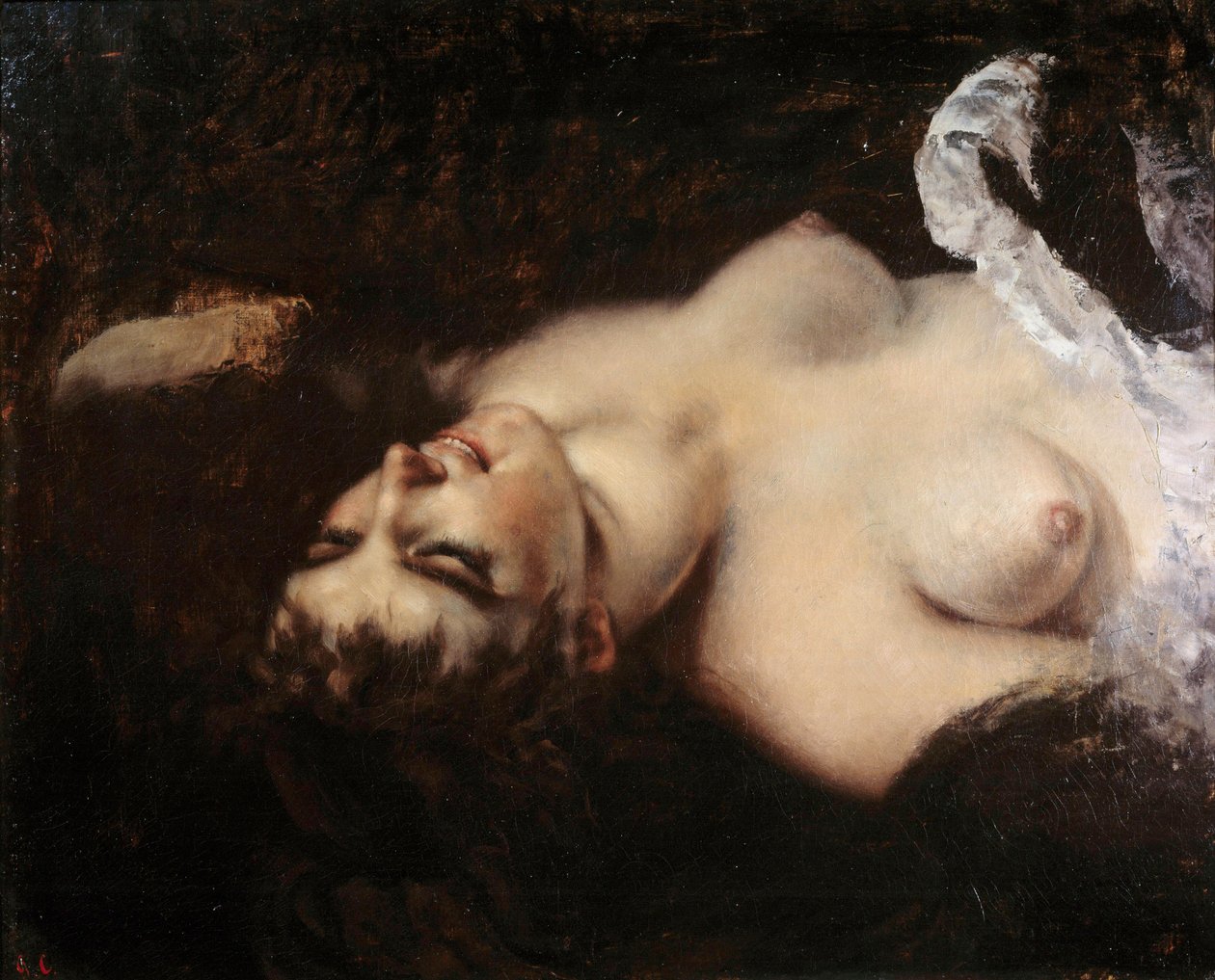 Estudio para la mujer con el loro de Gustave Courbet
