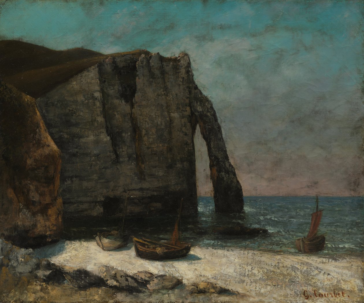 El acantilado de Étretat de Gustave Courbet